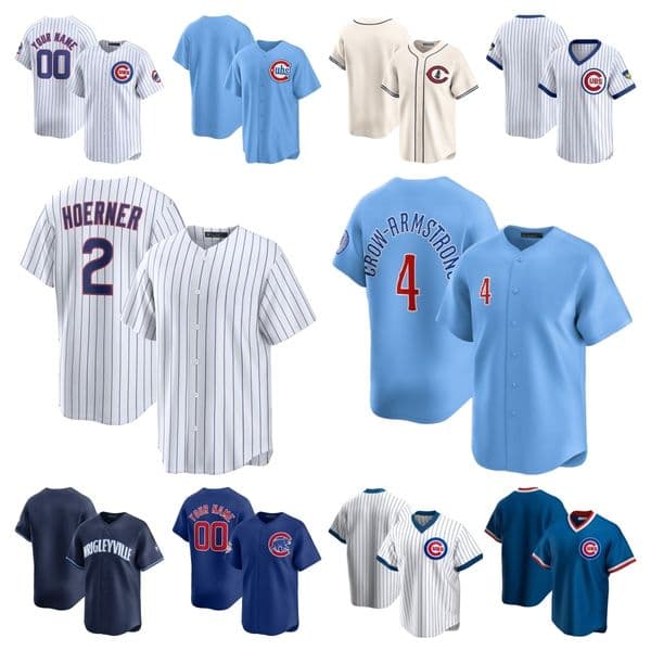 Nico Hoerner Cubs Jersey Alex Bregman Baseball Pete Crow-Armstrong Carson Kelly Miguel Amaya Michael Conforto Nicky Lopez Scott Kingery Ryan Rolison Men Women Youth
