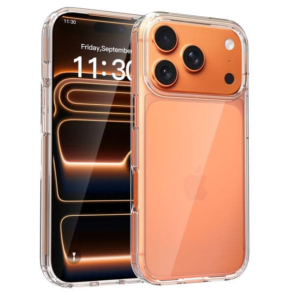 Suitable for Apple 17 Pro Max transparent phone case, iPhone 15 Plus anti-fall full coverage for 16e