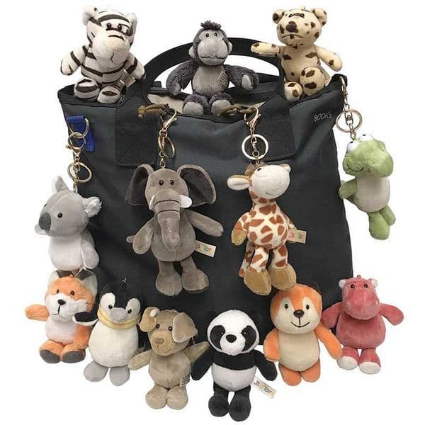 Cute Cartoon Animal Plush Keychain 15Cm Turtle Elephant Tiger Lion Hippo Raccoon Bulldog Cat Penguin Monkey Plush Toy L260518L7GA