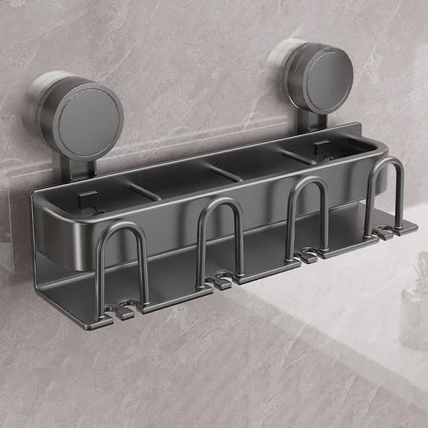 No Need To Drill Suction Cup Detachable Aluminum Toothbrush Holder Storage Squeezing Hole Free Wall Mount 260518