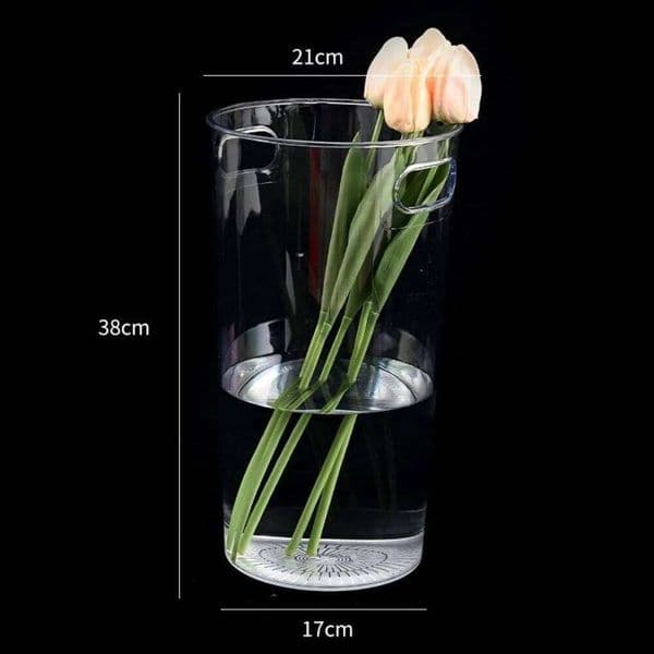 New Nordic Style Bucket Modern Acrylic Deep Water Pot Transparent Flower Arrangement Living Room 26W0519