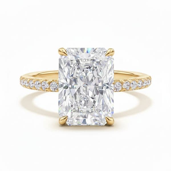 S925 Sterling Silver With Super Shiny Square Ice-Cut Zircon, Women's Fashion Pink Diamond, High-End Ring Jewelry Wholesale