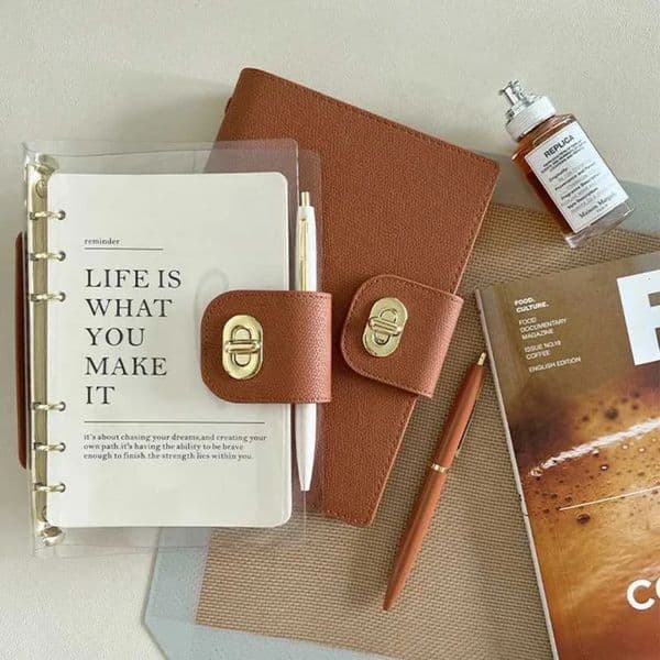 Bulk Office Supplies Wholesale 5 High Quality Looseleaf Business Office Notebook school Support Customized Binder Journal Diary Planner Notepad School Station 4