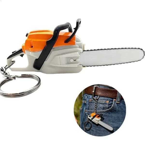 1PCS Chainsaw Keychain Ornament Perfect For Tool Lovers Outdoor Enthusiasts Handheld Tool Home Bag Pendant 260516