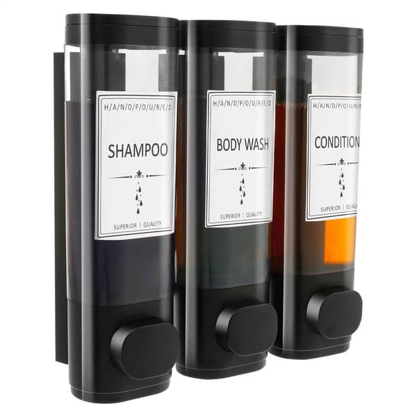 Wall Mounted Soap Dispenser Bathroom Shampoo and Conditioner Shower Gel Dispenser Container Bottle for Bathroom Kitchen el 260518