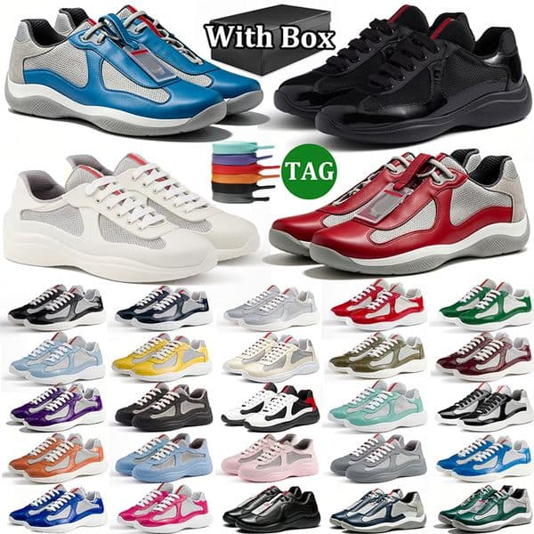 with box america cup d h gate men designer running shoes stylish trainers mens casual sport Trainer sneakers chaussure scarpe Plate-forme black white pink blue red