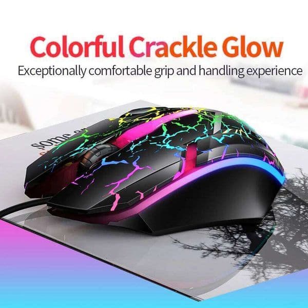 YINDIAO Optical Wired Mouse USB LED Ergonomic Design Mice for PC/Laptop/Noteboo 26Y0519