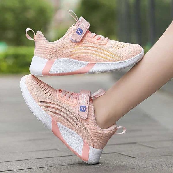 2025 Girls Running Shoes Child White Mesh Sneakers Student Kids Summer Female Fashion Children Autumn Colorful Sport Shoes LightZHR260519