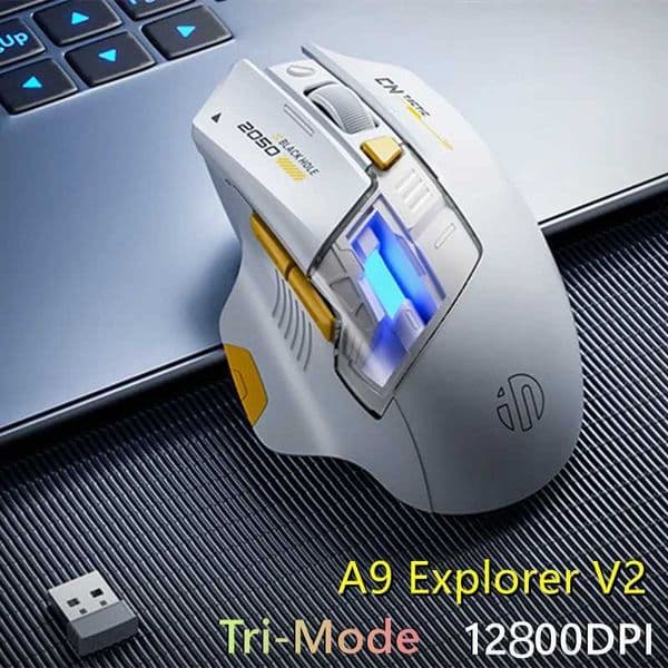 Inphic A9 Explorer V2 Three-mode Gaming Mouse Indicator DPI Adjustable Macro-driver Ergonomics 12000DPI 1000Hz rate of return Z260519