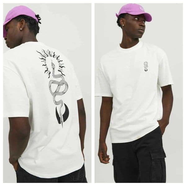 snake Trendy Art T-Shirt 100 Cotton Graphic Tee Men Women Summer Streetwear Top Q260519
