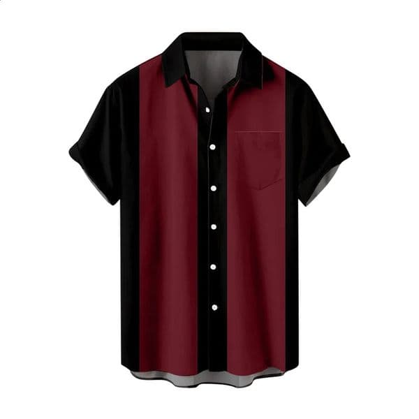 Summer Mens Short Sleeve Shirt Daily Casual Solid Color Panel Lapel Tops Classic Clothing Trend 260519
