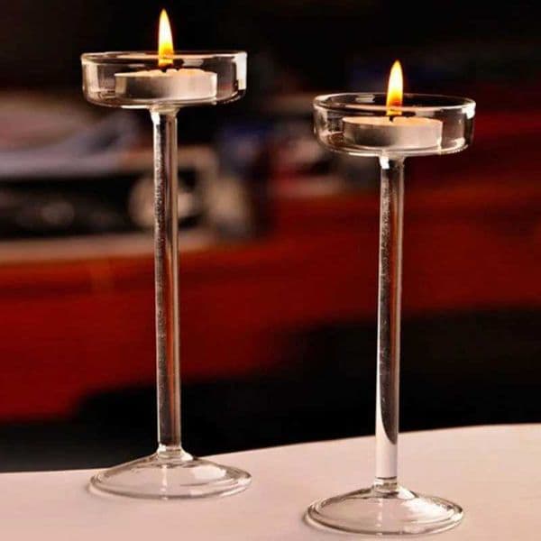 European High Candlestick Glass Candle Holder Wedding Table Centerpiece Crystal Holder Dinner Setting Romantic Dinner Decoration L260519