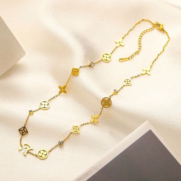 Designer Necklace For Women Jewelry Brand Letter Necklace Fashion Gold Pendant Necklace Wedding Valentine Day Mothers Day