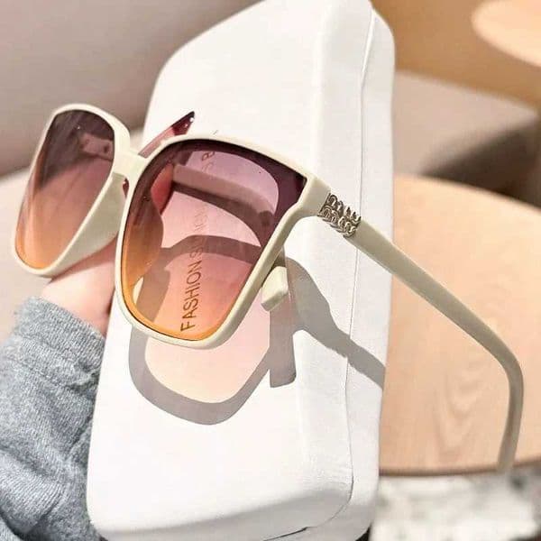 New style temple letter large frame square thin frame high-end sunglasses for women DS-8162 L260519