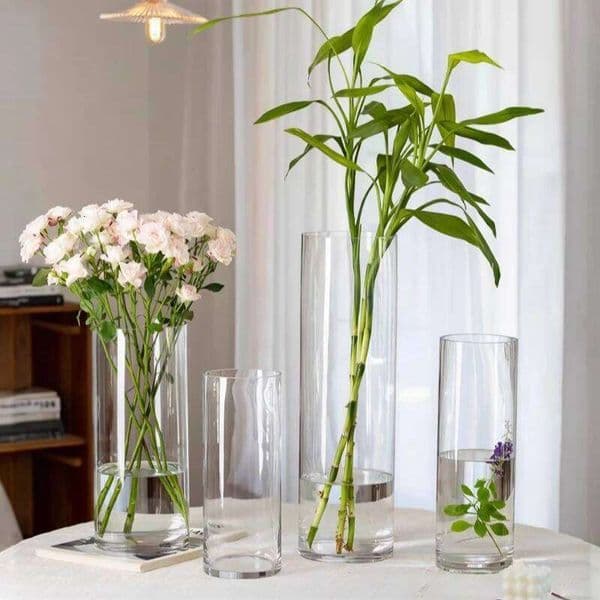 Hydroponics Plants Desktop Glass Planter Acrylic Hydroponic Awakening Bucket Transparent Cylinder Flower Vase 26W0519