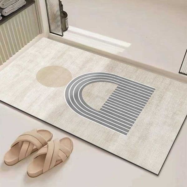 Minimally modern bathroom floor mat absorbent anti slip bathroom door diatomaceous earth quick drying shower floor matJ260519