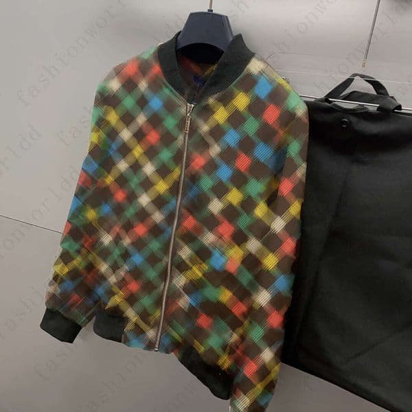 Women coat designer jacket brand summer zip overcoat fashion colorful checkered logo designer for women travel vacation coat casual jacket May 18 dbc3