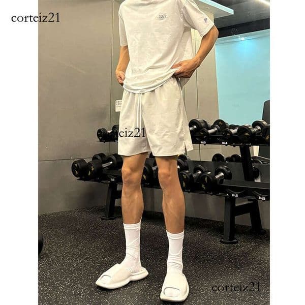 American Style Fitness Sports Shorts for Men 2025 Summer New Korean Trendy Brand Casual Lazy Quick-Dry Shorts 9f2