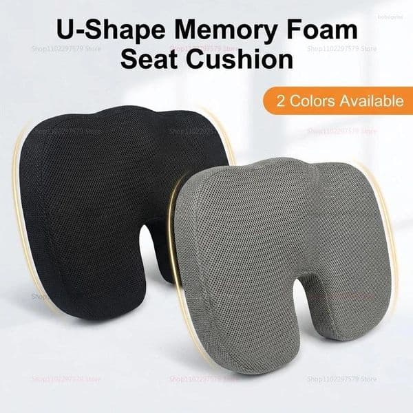 Pillow Travel Seat Memory Foam U-Shaped For Chair Car Office Hip Pad Breathable Comfortable Support Lumbar