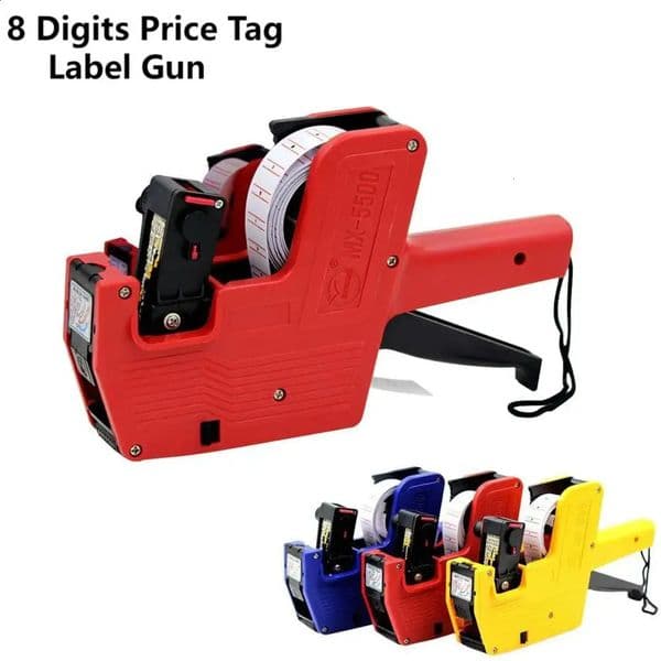 Bulk Office Supplies Wholesale 8 Digits Label - Handheld Tagging Gun For school Apparel, Clothing | Line Labels, 1 Ink 5500 Price Tags Free Shipping 4
