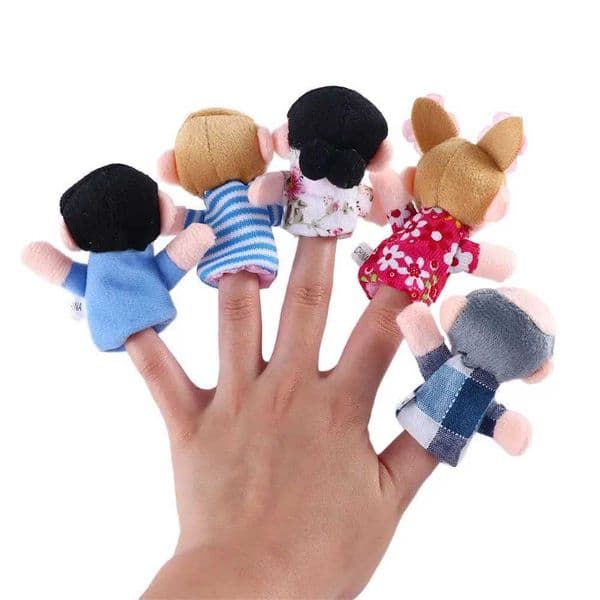 Parent-child Cloth Boys Girls Cartoon Finger Family Finger Puppets Set Hand Puppet L260519ZE38
