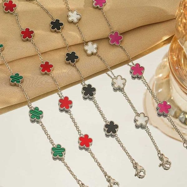 ic Luxury Stainss Steel Bracet Ladies Adjustab Five Flower Bracets for Wen New Fashion Party Jewelry GiftsT260519