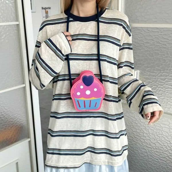 Casual Cute Cupcake Shape Crossbody Bag Mini Small Messenger Bag Cake Creative ldrens Purse Travel H260519