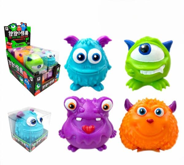 Squishy Pinch The Little Monster Squeezable Toy Blind Box Stress-Relieving Sensory Ball Quiet Anxiety Relief Toy for Kids Adults Sea Shipping