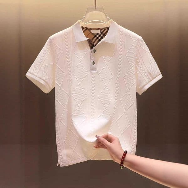 2026 Summer Luxury Short-Sleeve Polo Shirt for Men Trendy Brand Loose Design Mens T-Shirt Top