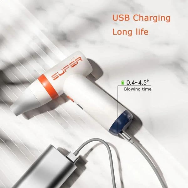Portable Rechargeable Handheld USB Charging Blow Dryer Power Fan Mini Hair Household Appliance Dusting Outdoor Inflatable 260518