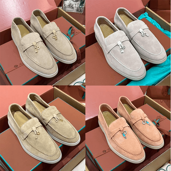 10A Loafers Men Women Summer Charms Walk Designer Shoes Dress loafer Luxury Fashion Business Cashmere Leather Flat Shoes Low Top Suede 222