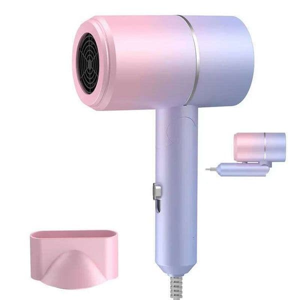 MIni Folding Hairdryer 220V-240V 750W with Carrying Bag Hot Air Anion Care for Home Travel Hair Dryer Blow Drier Portable 26L0519