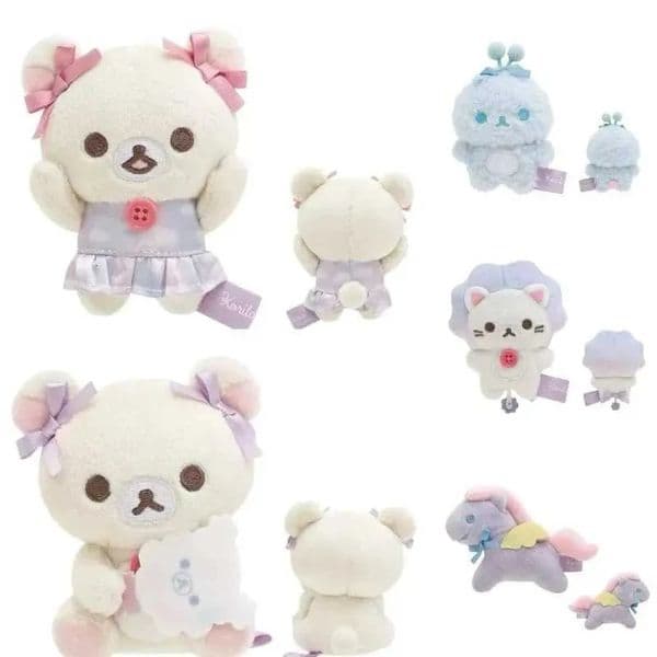 2026 New Dreamy Sky Series Cartoon Candy Korilakkuma Plush Toy Keychain White Bear Rilakkuma Unicorn Doll Bag Pendant Girly Gifts Designer 03