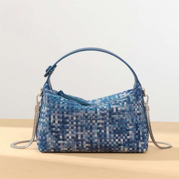 Women Denim Texture Crossbody Bag Fashion Fresh Lunch Box Shape Minimalist Versatile Trendy Shoulder Bag Casual Daily Commuter Handbag
