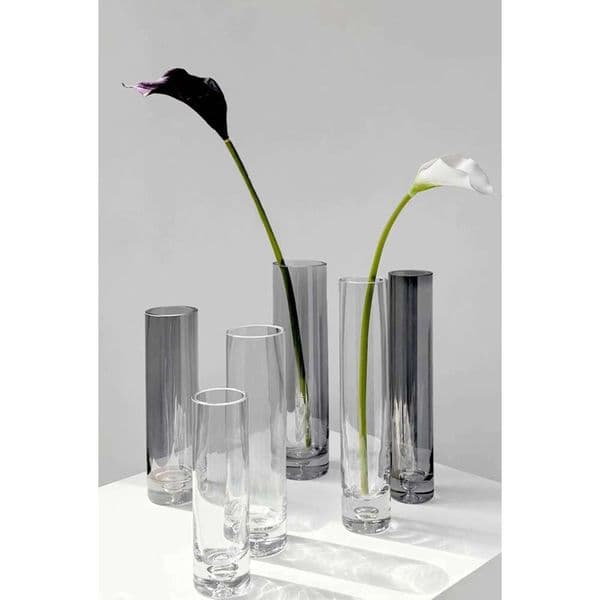 Ins Light Luxury Style Straight Cylinder Slim Mouth Glass Vases - Large, Medium & Small Sizes, Decorative Pieces for Living Room 26W0519