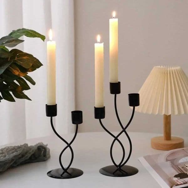 Nordic Iron Candlestick Crafts Golden Stable Base Simple Desk Candle Ornament Candle Holder Wedding Festivals Gift L260519