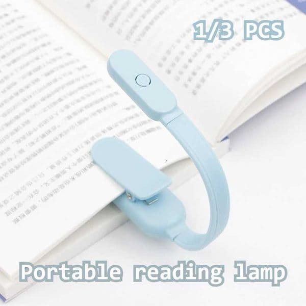 3 Brightness Adjustable Clip-On LED Book Lamp USB Rechargeable Portable Reading Light for Study Travel Bedroom Nightlight M260519