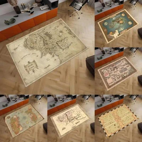 Azeroth Adventure World of Warcraft Map Rugs Cool and Popular Area Carpets Fantastic Floor Mats for Boys Rooms and Movie Decor L260519