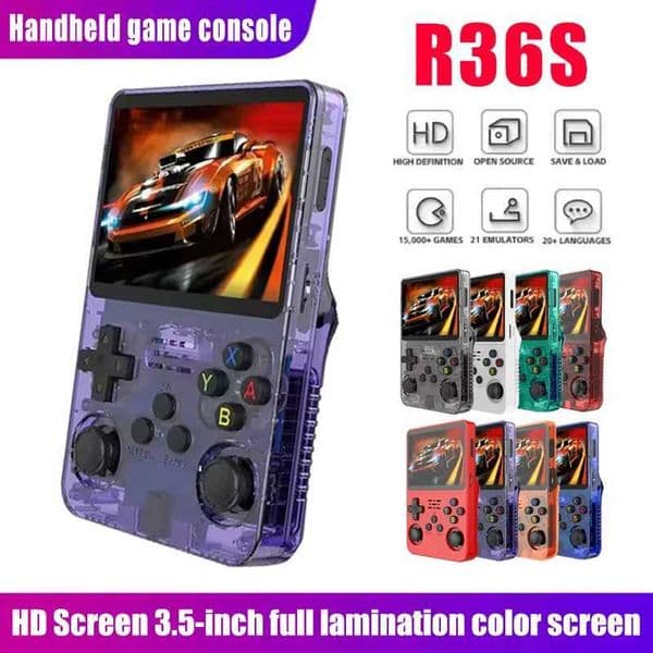 R36S Retro Handheld Game Console - 35 Inch IPS Screen 64GB/128GB/256GB Portable Gaming Device with Built-in Games L260519R45Z