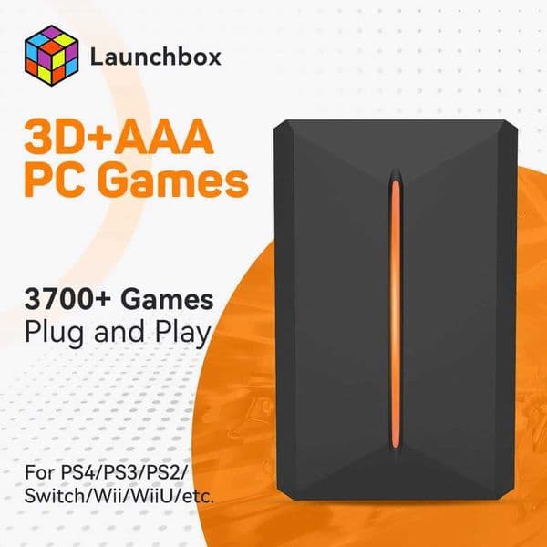JMachen Launchbox 500G Gaming Hard Drive for PS4/PS3/PS2/Wii/WiiU/N64/DC 14 Emulators3760Games for Windows PC/Laptop PlayPlay L2605196IWR