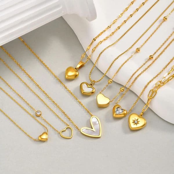 Fashion Love Heart Pendant Necklace for Women Layering Necklaces Stainless Steel Minimalist Jewelry Free Nickel 260518