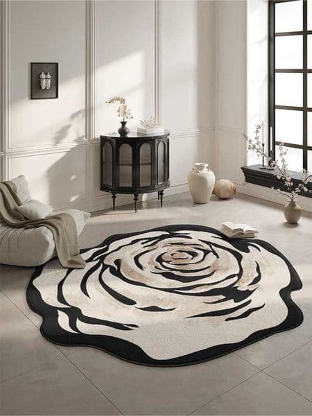 VIKAMA Luxury Floral Carpet For Living Room Bedroom Side Of Bed - Winter And Autumn Warmth And Insulation Home DecorationJ260519