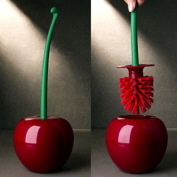 1pc Red Toilet Brush Creative Lovely Cherry Shape Lavatory Toilet Brush Holder Set Toilet Holder Bathroom Accessories 260518