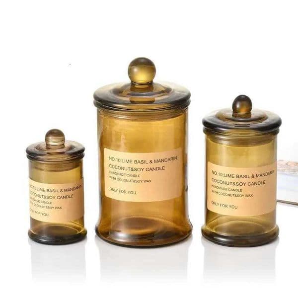 Glass Candle Cover Aromatherapy Candle Glass Cover Eternal Life Flower Bedroom Decoration Candle Glass DIY Making Dustproof jarJ260519