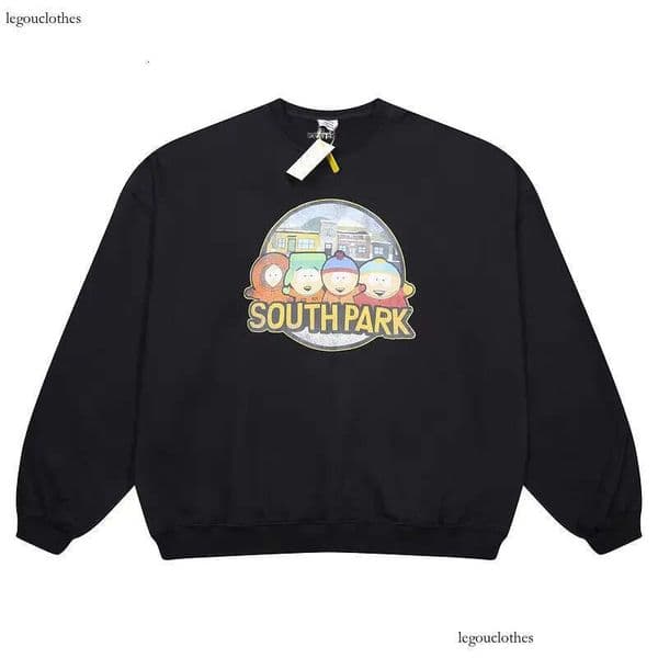 Summer Style Designer 25Ss Oversized Cartoon Printed Sweatshirts Men Women Streetwear Men Crewneck Pullovers High Quality Tshirts Designer Men Size S-Xl