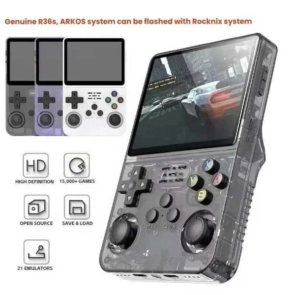R36S Retro Handheld Video Game Console Linux System 35 Inch IPS Screen Portable Pocket Video Player R35S 128GB Games L2605196D5W