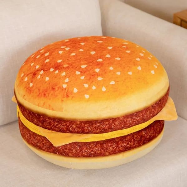 Luxury Designer Decor Cushions: Novelty Hamburger Plush Pillow room - Soft Stuffed Decorative Back Cushion, Home Sofa Bed Decor Gift For Chi 021