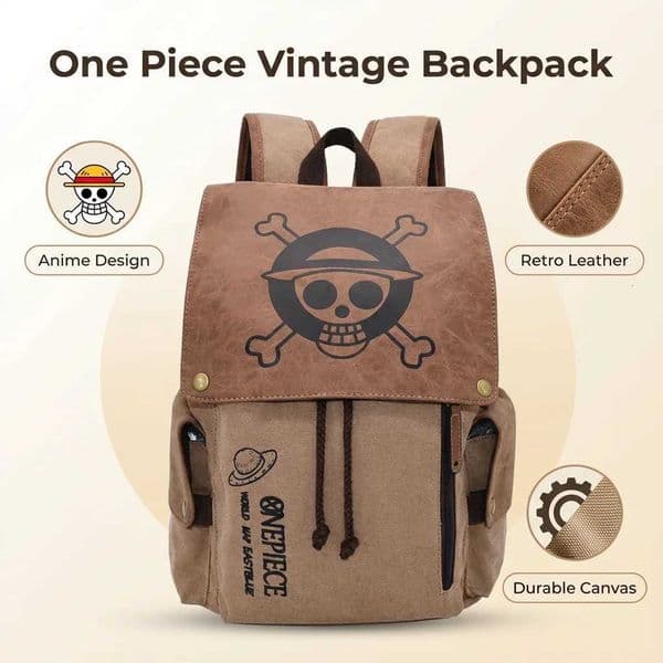 Cartoon Animation AttackonTitan ONEPIECE NARUTO Large Capacity Canvas BackpackR260519