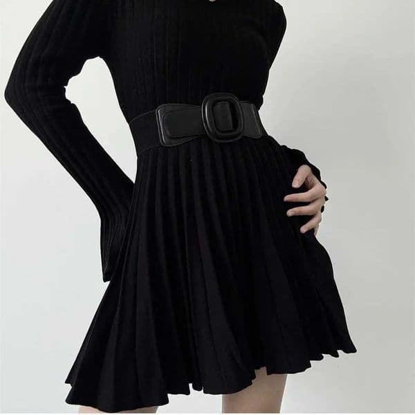 Trend Classic Elegant Wide Belt For Women Elastic Cummerbund Square Buckle New Fashion Waistband Female For Dress and jacket Z260519