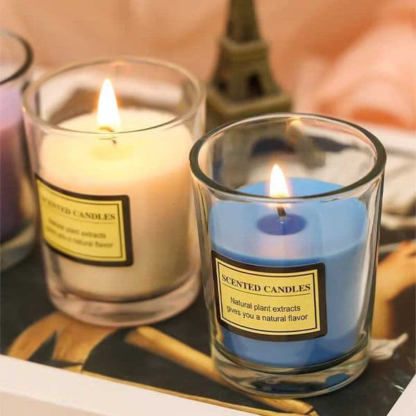 Free shipping 6pcs/lot Luxury Soy Wax Scented Candle glass jar Aroma Candle Customized Scented CandlesJ260519